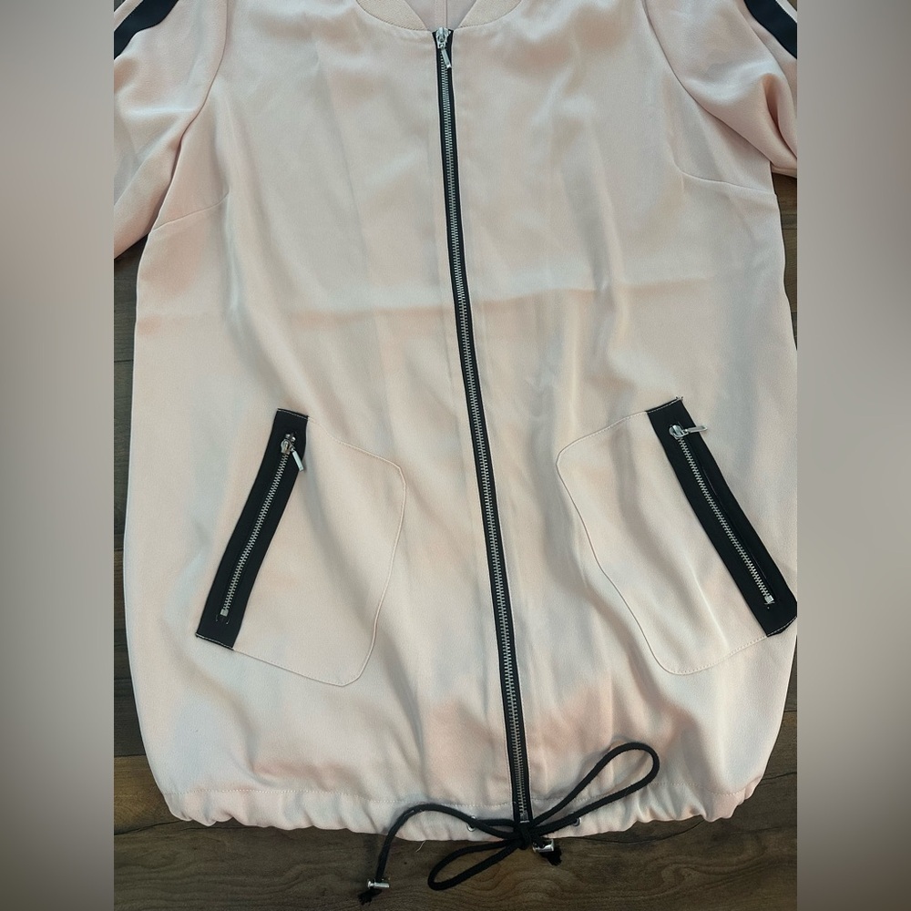 Zenergy by Chico’s Pink Bomber Jacket – Size 2 (M/L) - Picture 5 of 10